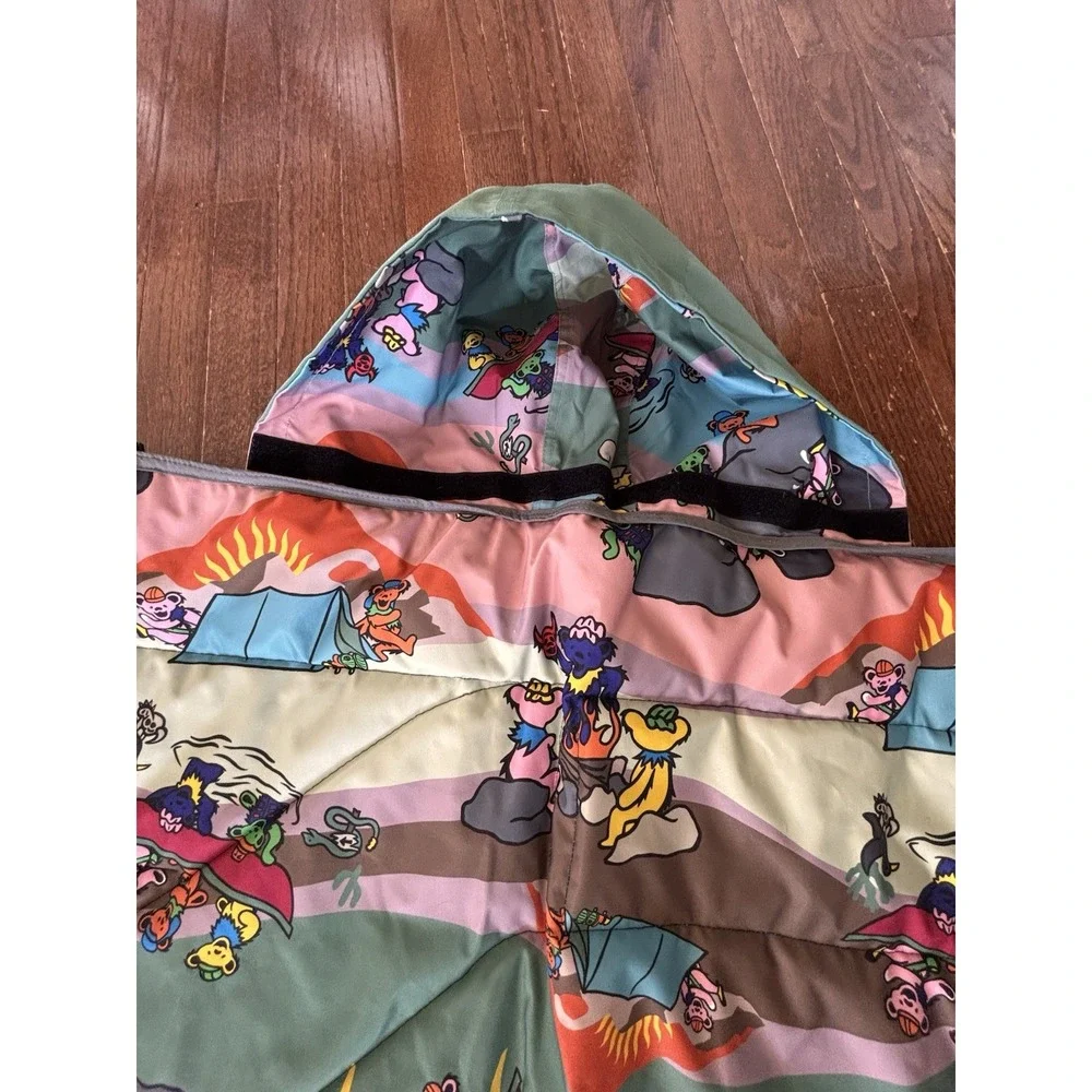 Grateful Dead Terrapin Sunshine Water Resistant PONCHO Poly Shell Hooded RARE